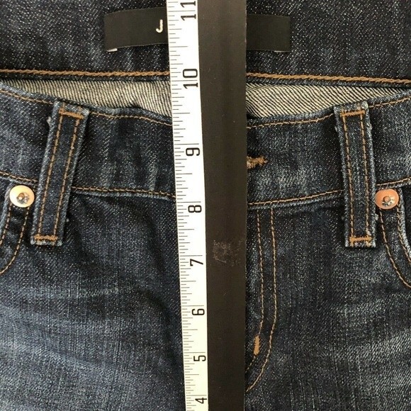 J Brand Women's Jeans Size 25 / 0 Boyfriend Fit Cuffed Distressed Denim Dark - Picture 10 of 11